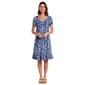 Plus Size MSK Short Sleeve Abstract Ruffle Hem Shift Dress - image 1