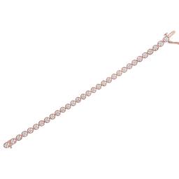 Haus of Brilliance 14kt. Rose Gold Plated Diamond Tennis Bracelet