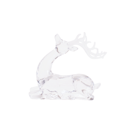 Melrose Clear Acrylic Deer Figurines - Set of 2