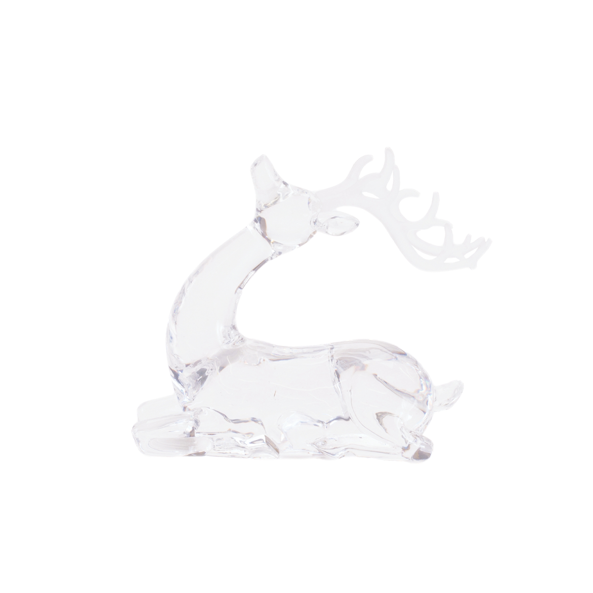 Melrose Clear Acrylic Deer Figurines - Set of 2