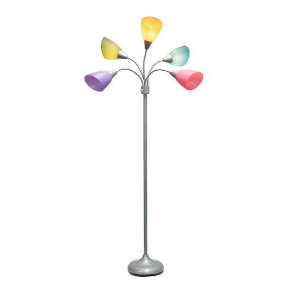 Simple Designs Contemporary Multi 5 Light Medusa Gooseneck Lamp