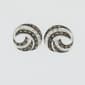 Marsala Clear Crystal Swirl Stud Earrings - image 1