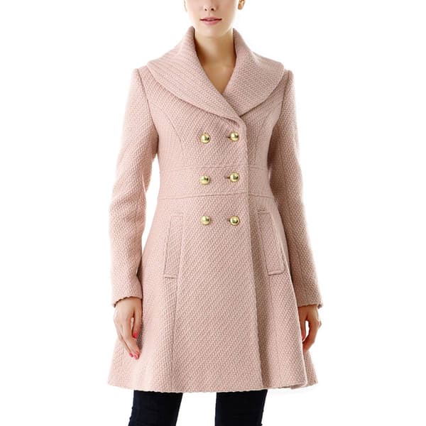 Womens BGSD Wool Shawl Collar Walking Coat - image 