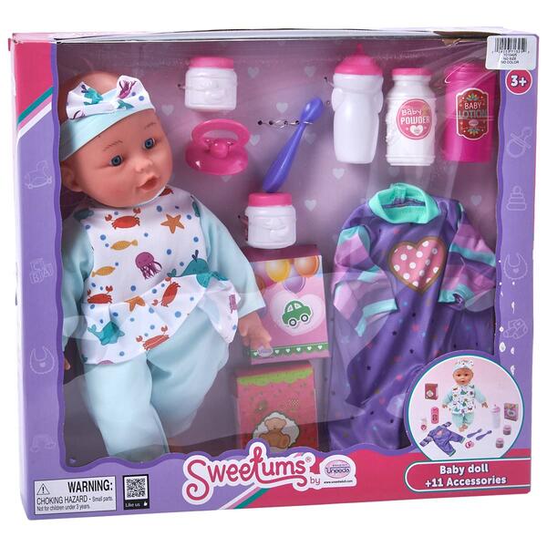 12in. Doll w/ Moses Carrier & Bottles - image 