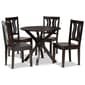 Baxton Studio Mare Dark Brown Finished Wood 5pc. Dining Set - image 1