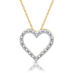 Nova Star® Two-Tone Lab Grown Diamond Heart Shape Pendant