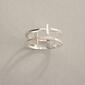 Ashley Cooper&#40;tm&#41; Silver Double Cross Pave Ring - image 1