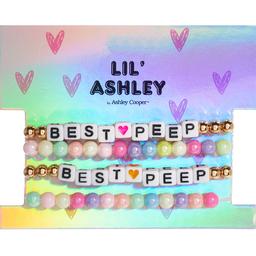 Kids Lil Ashley Beaded Best Peep Heart Accent Bracelet Set