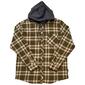 Mens Quiksilver Kona Flannel Shirt Jacket with Hood - Army - image 1