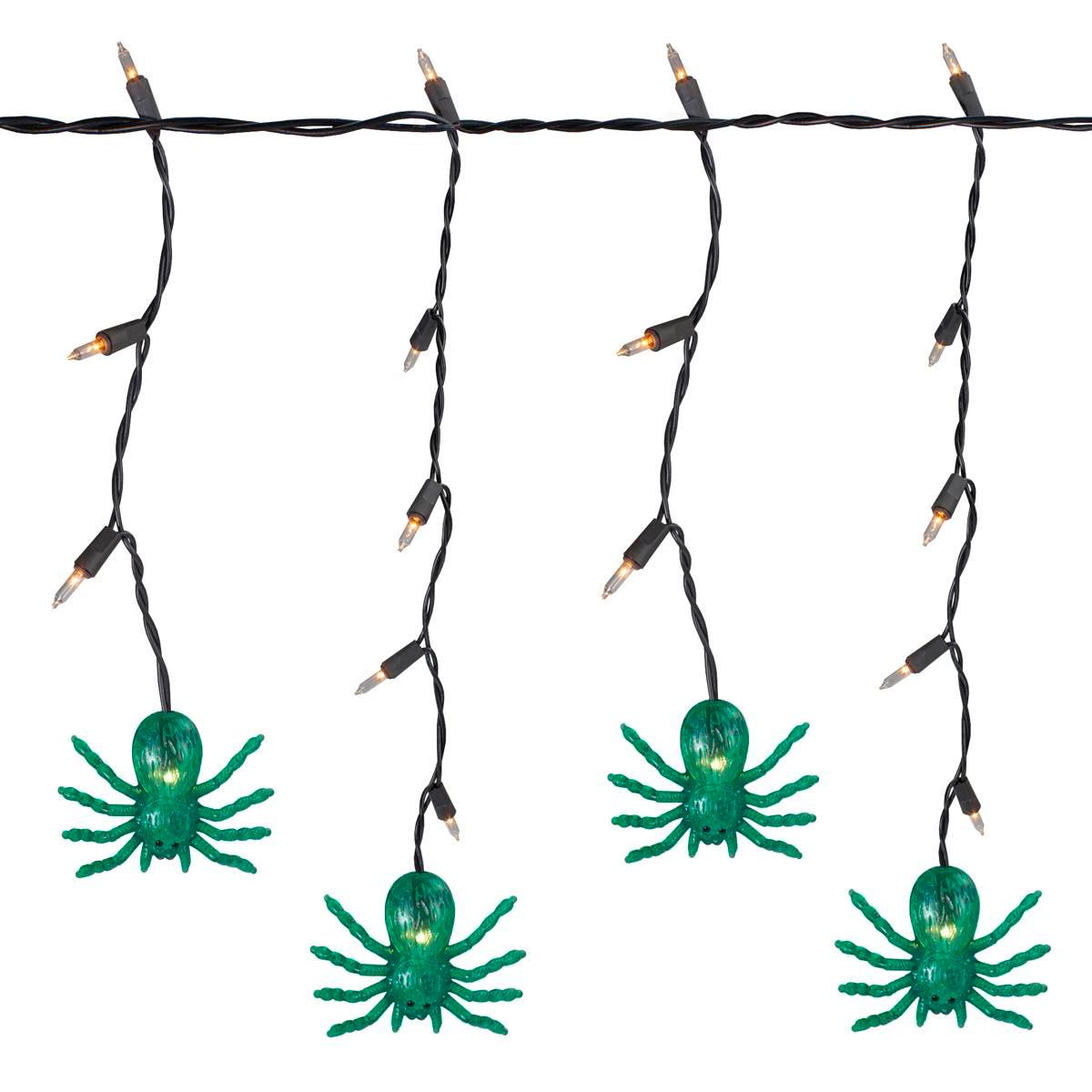 Northlight Seasonal 35ct. Green Spider Halloween Icicle...