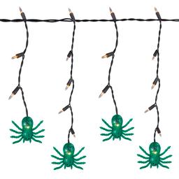 Northlight Seasonal 35ct. Green Spider Halloween Icicle Lights