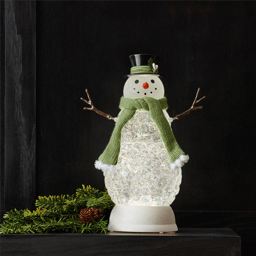 Melrose 11in. LED Snowman Snow Globe