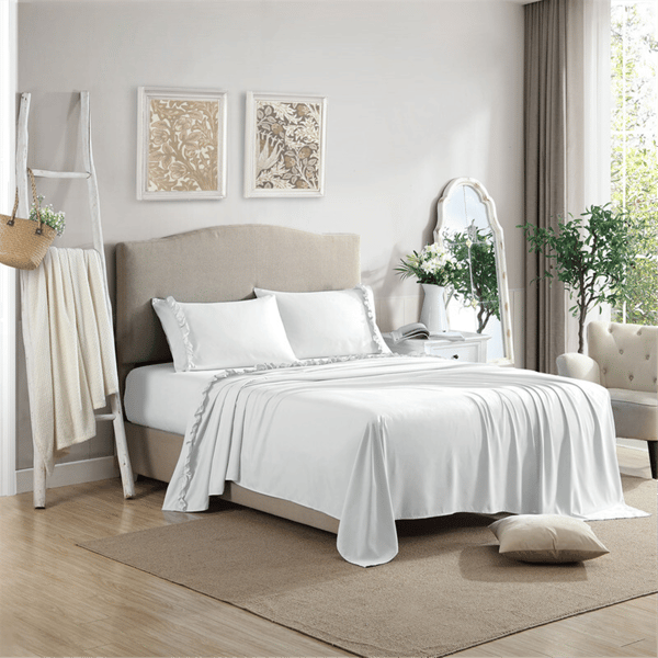 Swift Home Ruffle Hem 4pc. Lightweight Microfiber Sheet Set - image 