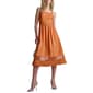 Womens DKNY Sleeveless Solid Linen Loop Lace Detail Dress - image 1