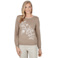 Petite Alfred Dunner Sunset Ridge Floral Embroidered Sweater - image 1