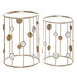 9th & Pike(R) Gold Metal Contemporary Accent Table - Set of 2 - image 1