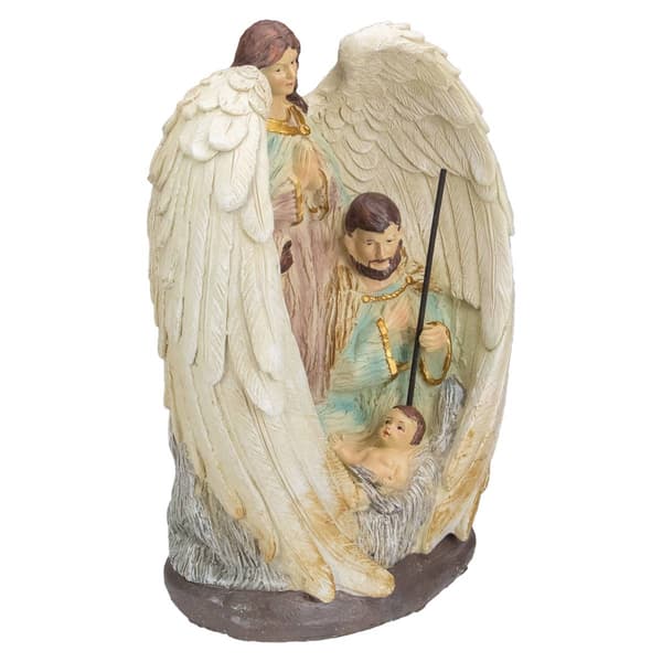 Northlight Seasonal 11in. Family & Angel Christmas Nativity Décor