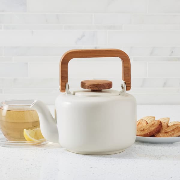 BonJour&#174; Ceramic Coffee and Tea 8 Demitasse Cup Teapot w/ Infuser