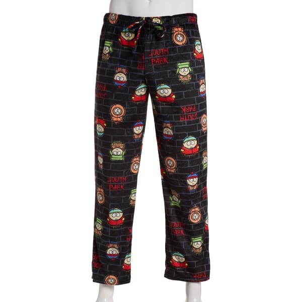 Mens South Park Logo Silky Lounge Pajama Pants - image 