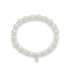 You're Invited Silver-Tone Pearl Stretch Bracelet