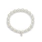 You're Invited Silver-Tone Pearl Stretch Bracelet - image 1