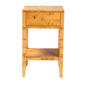 bali & pari Ghina Modern Real Burl Wood 1-Drawer Nightstand - image 3