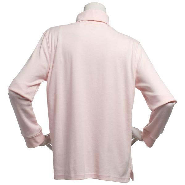 Womens Hasting & Smith Long Sleeve Solid Turtleneck Tee