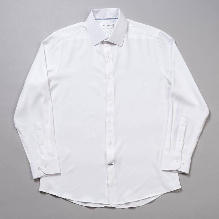 Mens Bill Blass Essentials Slim Fit Twill Dress Shirt - White