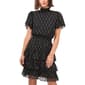 Womens MSK Flutter Sleeve Foil Dot Tier A-Line Dress - image 4