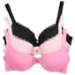Womens Juicy Couture 3pk Heart Lace Bras w/Logo Strap JC2550-3PKF - image 2