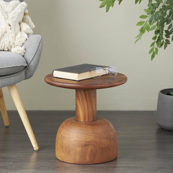 9th & Pike® Natural Brown Wood Accent Table