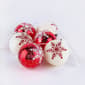 National Tree 6pc. Red & White Snowflake Shatterproof Ornaments - image 4