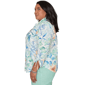 Plus Size Alfred Dunner Caribbean Blues Tropical Floral Blouse - image 4