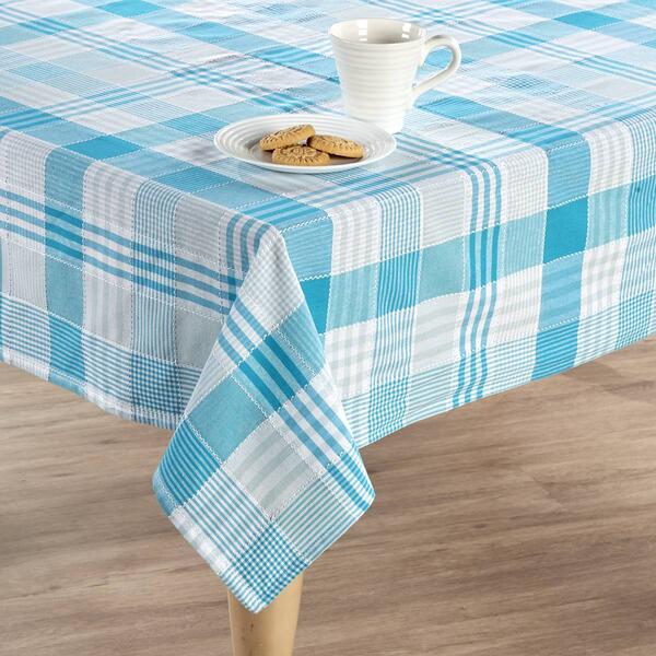 Cottage Classics&#40;R&#41; Blue/White Check Plaid Tablecloth - image 