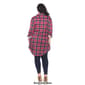 Plus Size White Mark Piper Stretchy Plaid Tunic Shirtdress - image 2