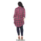 Plus Size White Mark Piper Stretchy Plaid Tunic Shirtdress - image 2