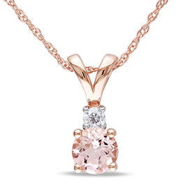 Gemstone Classics&#40;tm&#41; 10kt. Rose Gold 1/2ctw. Diamond Necklace