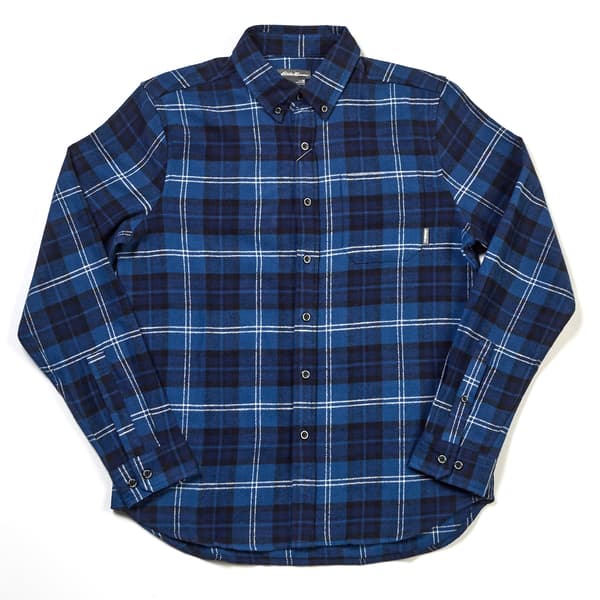 Mens Eddie Bauer Flannel Shirt - Soft Indigo - image 
