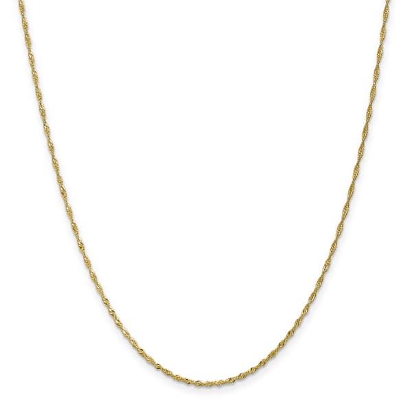 Gold Classics&#40;tm&#41; 10kt. 1.4mm 18in. Singapore Chain Necklace - image 