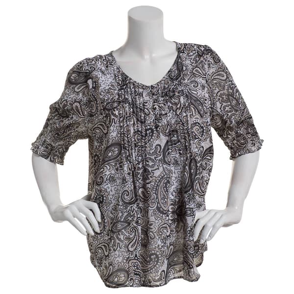 Womens Preswick & Moore&#40;R&#41; Elbow Sleeve Paisley Blouse