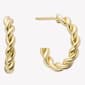 Athra 14kt. Gold over Brass 16mm Twisted Hoop Earrings - image 1