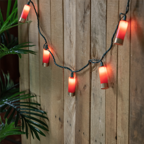 Northlight Shotgun Shells Red Patio Light Set, 10ct
