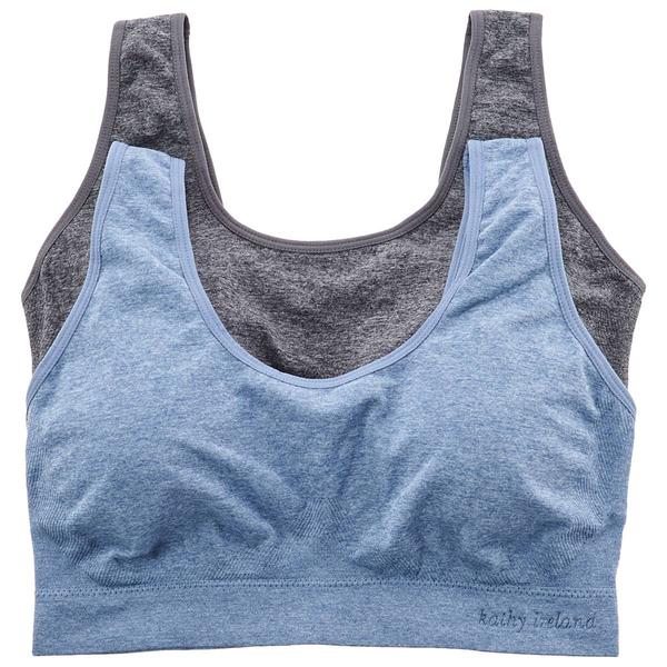 Plus Size Kathy Ireland Debossed Logo Comfort Bras - 2PKBRA3519X - image 