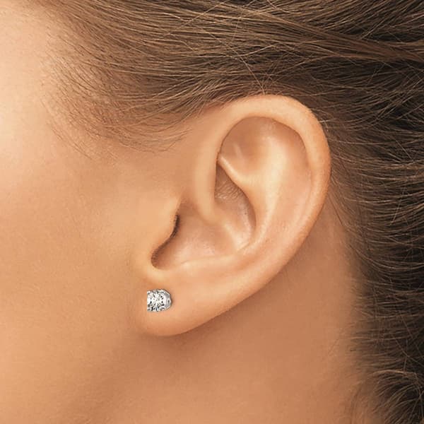 Pure Fire 14kt. White Gold 4-Prong 2/3ctw. Diamond Stud Earrings