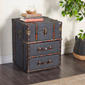 9th & Pike® Blue Wood and Linen Traditional Accent Table - image 6