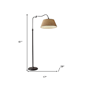 HomeRoots 61in. Bronze Arched Floor Lamp with Fabric Empire Shade - image 2