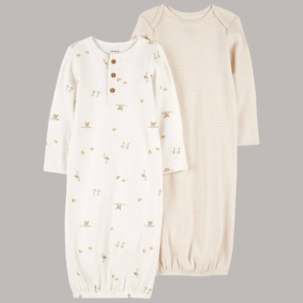 Baby Unisex &#40;Preemie-3M&#41; Carters&#40;R&#41; 2pk. Fly with Me Gowns