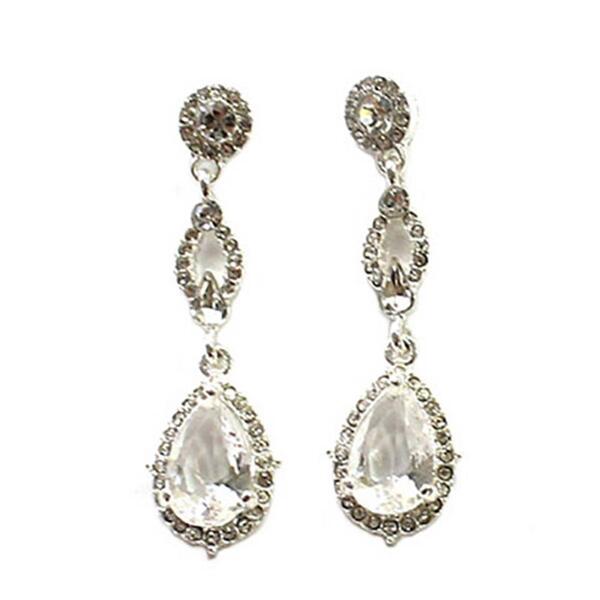 Adrienne Vittadini Silver Linear Dangle Earrings - image 