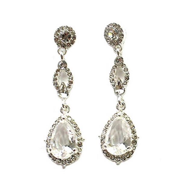 Adrienne Vittadini Silver Linear Dangle Earrings - image 