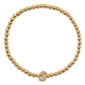 Athra 14kt. Gold Over Brass Initial S Stretch Bracelet - image 1